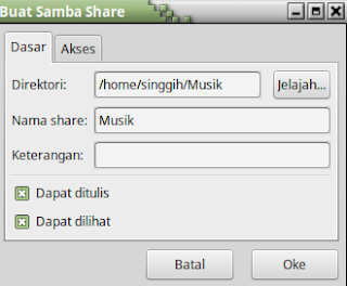 TUTORIAL CARA SHARING DATA ANTARA WINDOWS 7 DENGAN LINUX MINT